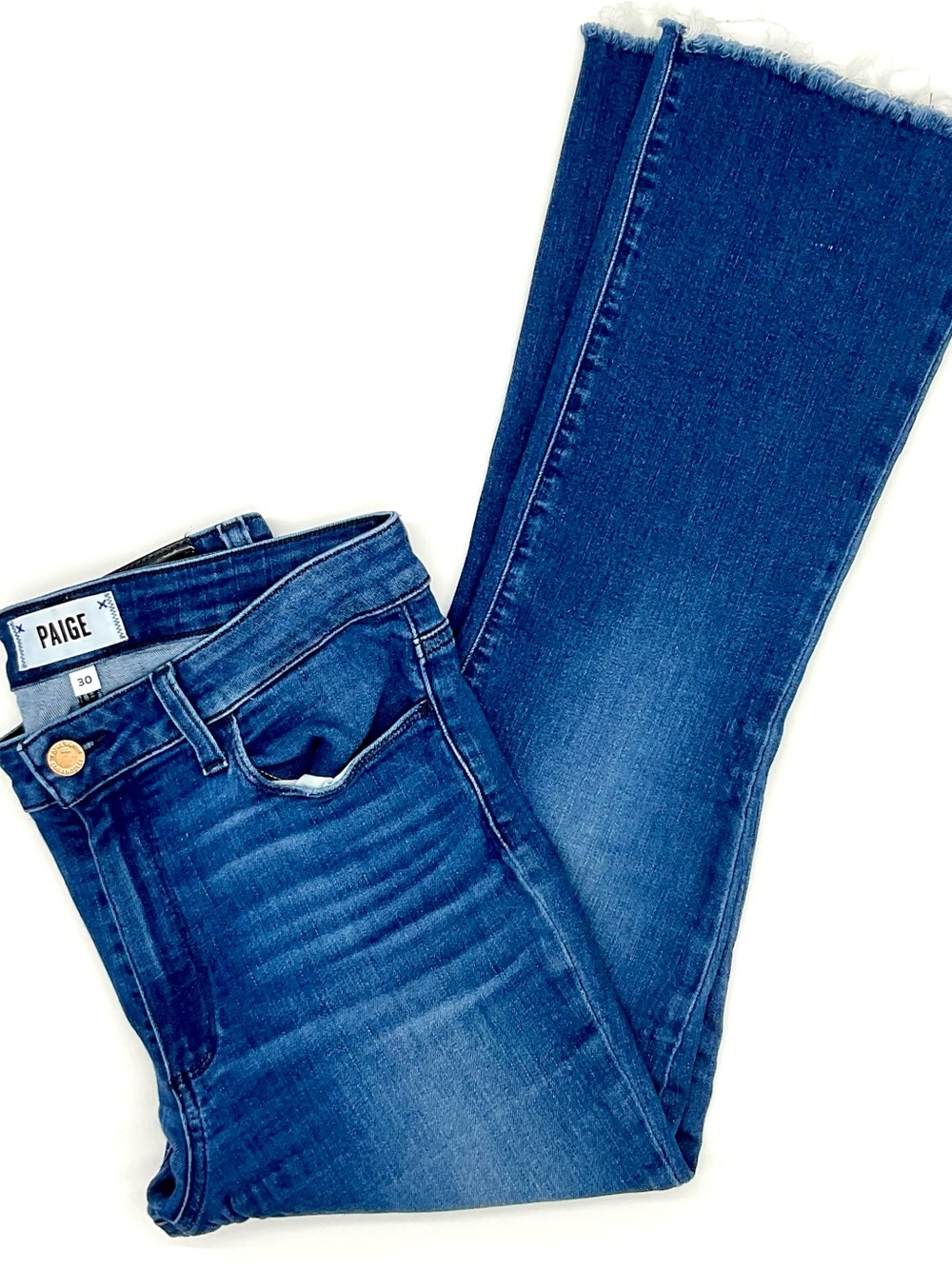 PAIGE Colette Crop Flare Jeans Flaw Sz 30